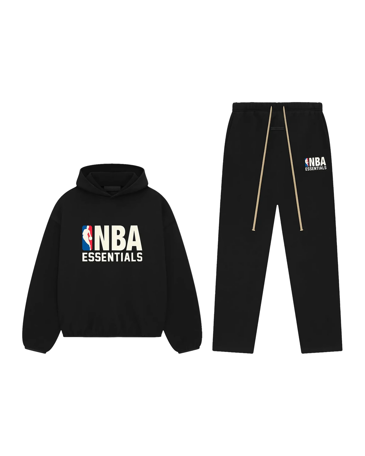 Fear of God Essentials x NBA sett Black: hoodie og sweatpants