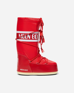 Moon Boot Icon Nylon Red, klassisk vinterstøvel i nylon